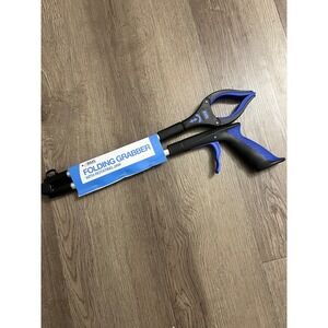RMS Folding Grabber Reacher Tool with Rotating Jaw Blue Black RE-89015